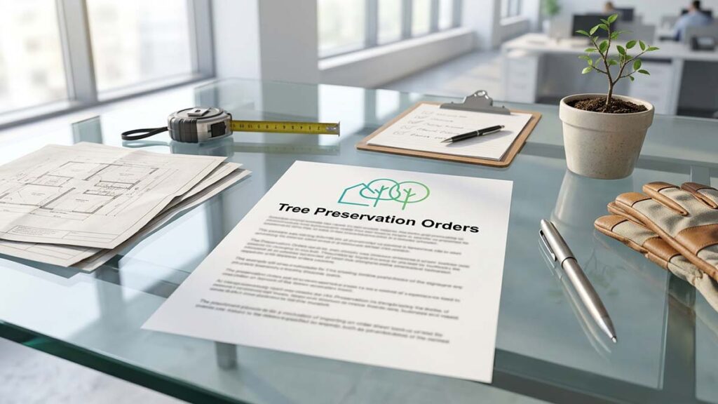 Tree protected under Tree Preservation Order in London residential area
