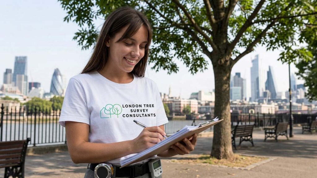 Ash dieback disease affecting mature trees in London