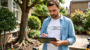 Tree survey inspection helping prevent property subsidence in London
